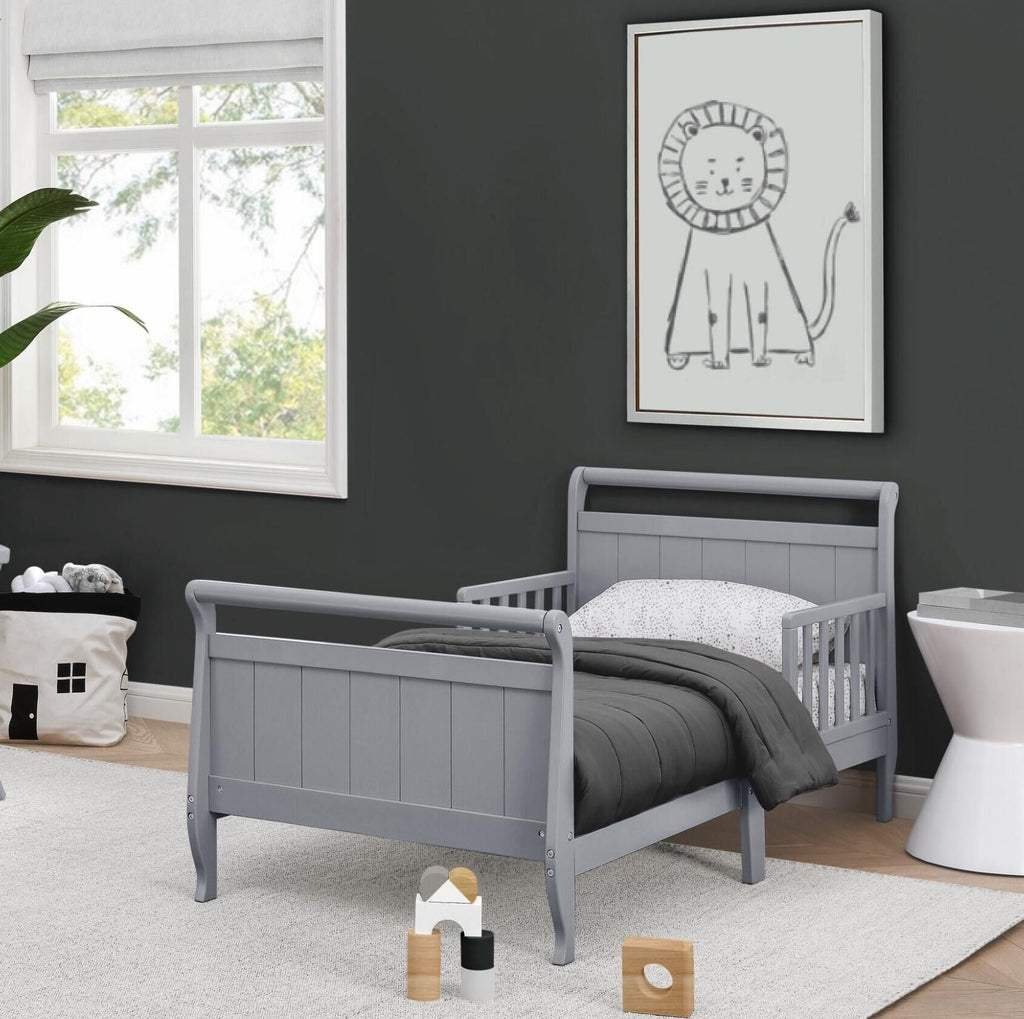 Wood Sleigh Toddler Bed