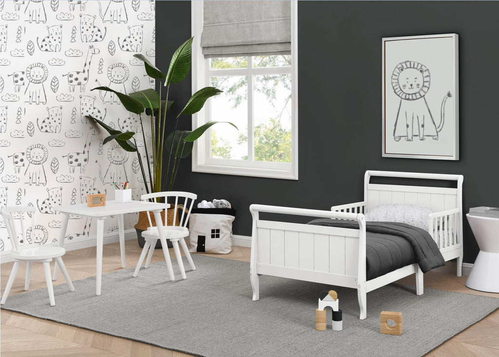 Wood Sleigh Toddler Bed