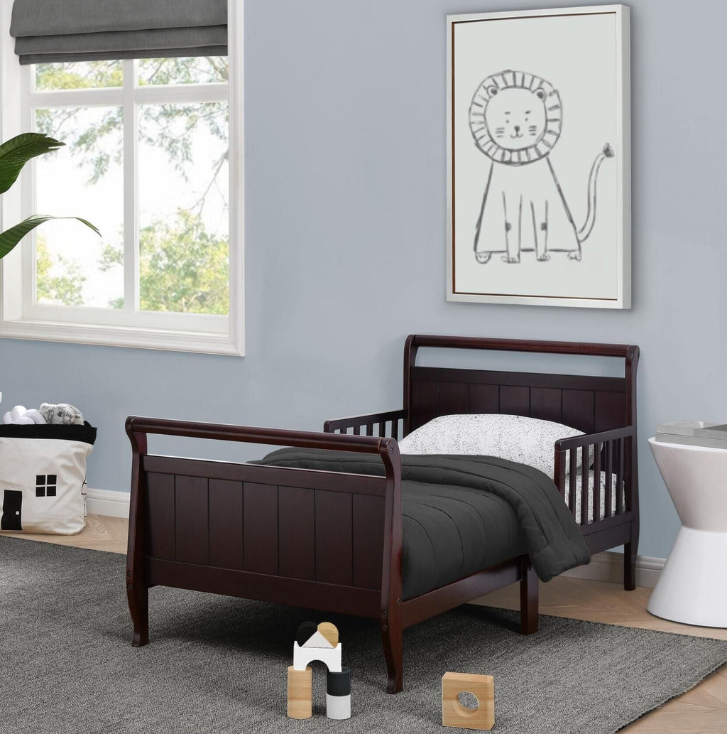 Wood Sleigh Toddler Bed