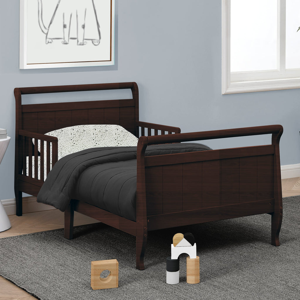 Wood Sleigh Toddler Bed