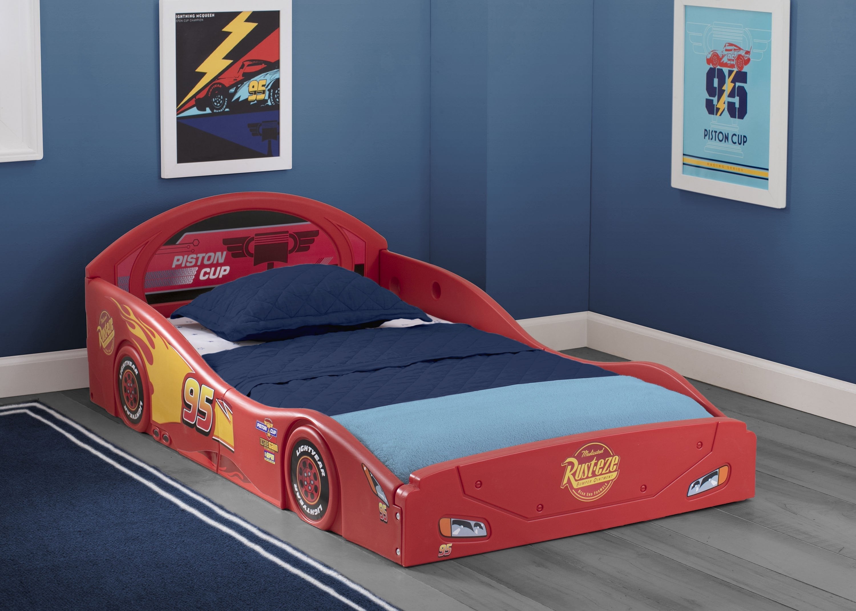 Cars Lightning McQueen Plastic Sleep and Play Toddler Bed