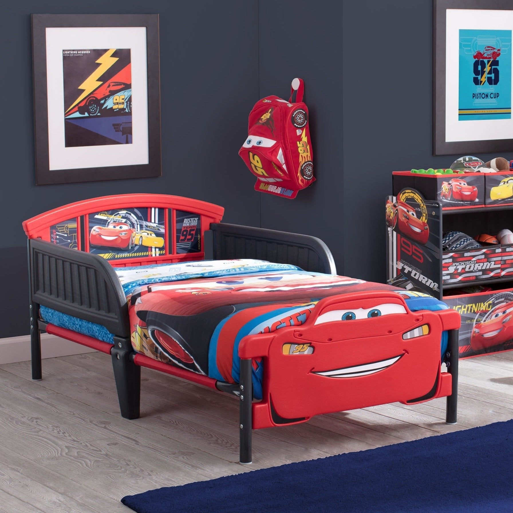 Cars 3D-Footboard Toddler Bed