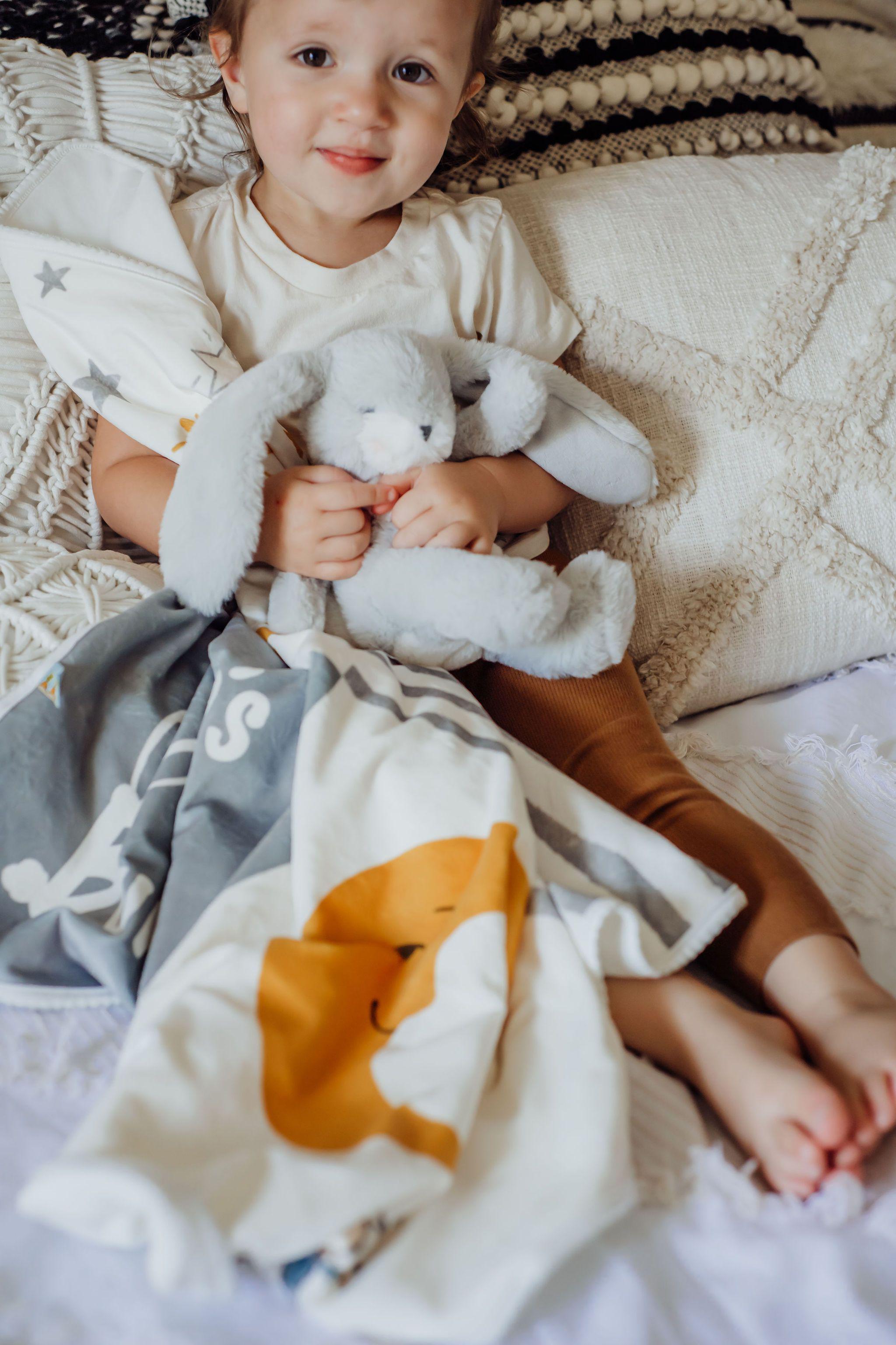 RETIRED - Bloom Bunny Lovies On-The-Go Baby Gift Set