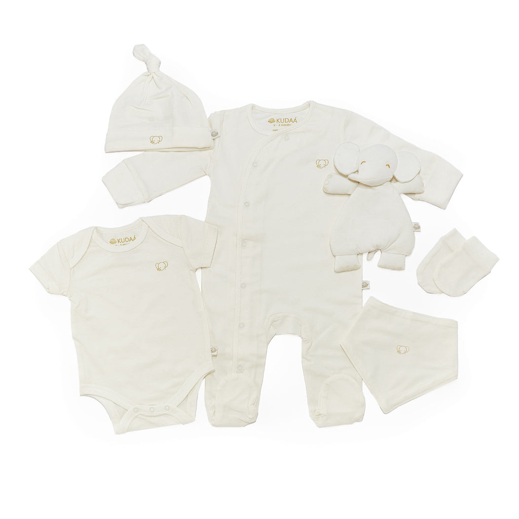RETIRED - Organic White Baby Bundle Gift Set