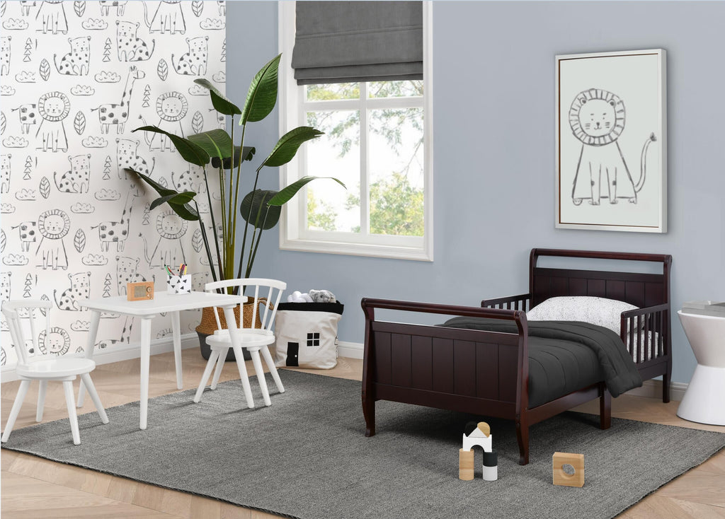 Wood Sleigh Toddler Bed