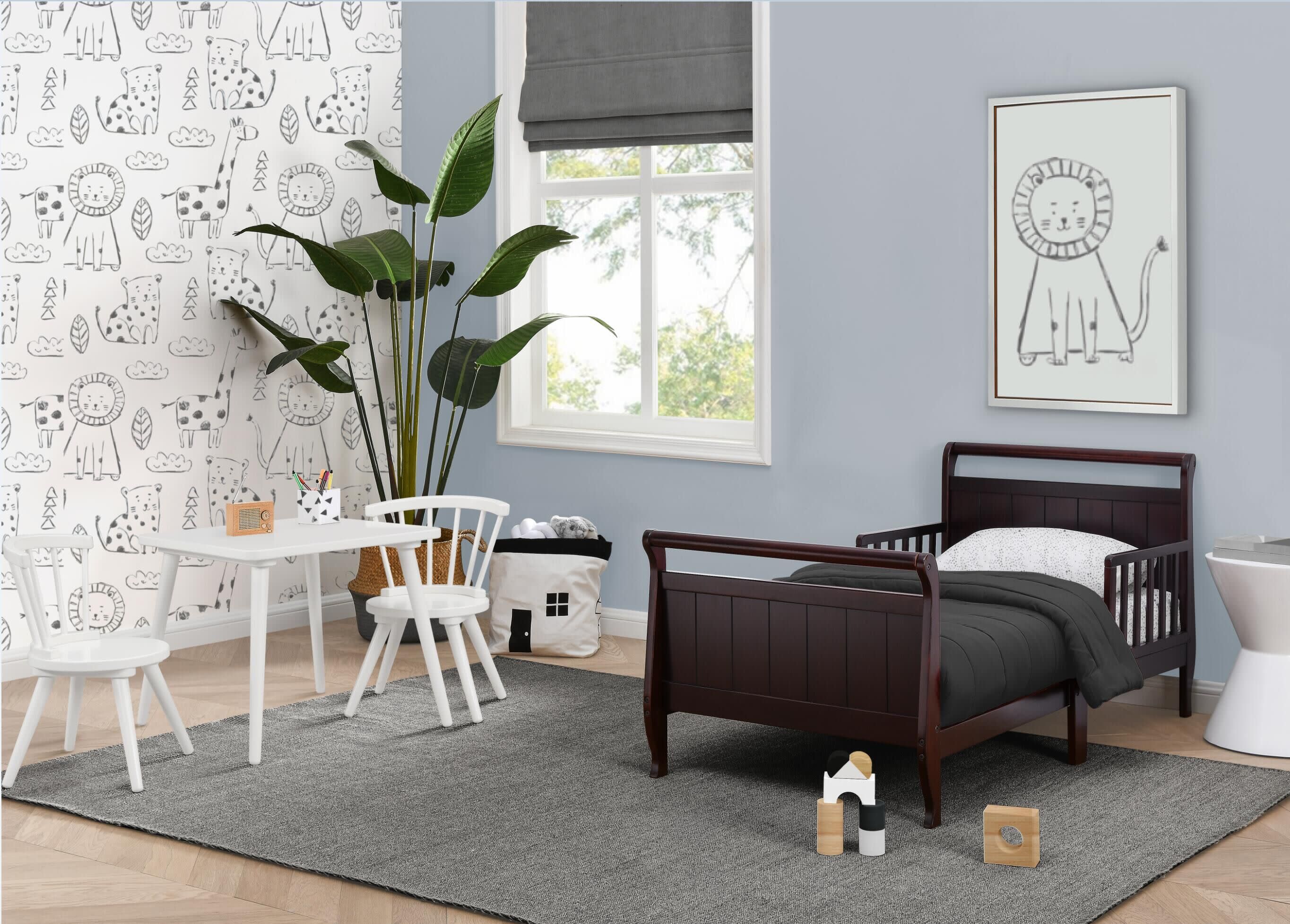 Wood Sleigh Toddler Bed