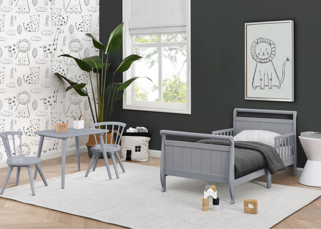 Wood Sleigh Toddler Bed